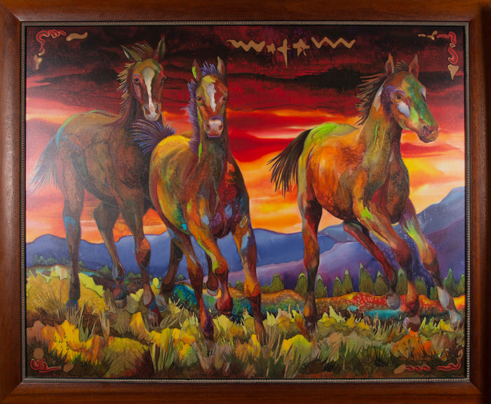 Triple Creek Colts - Limited Edition Giclée by Nancy Dunlop Cawdrey #1/25