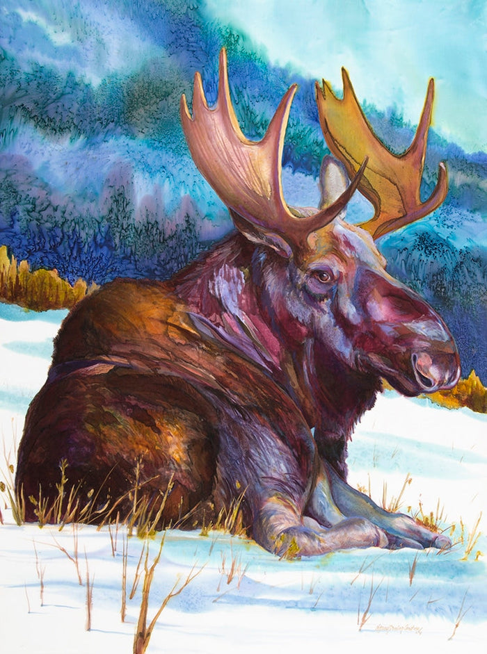 Forever Glacier: Alces alces (Giclée)