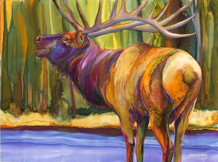 Forever Glacier: Cervus canadensis (Giclée)