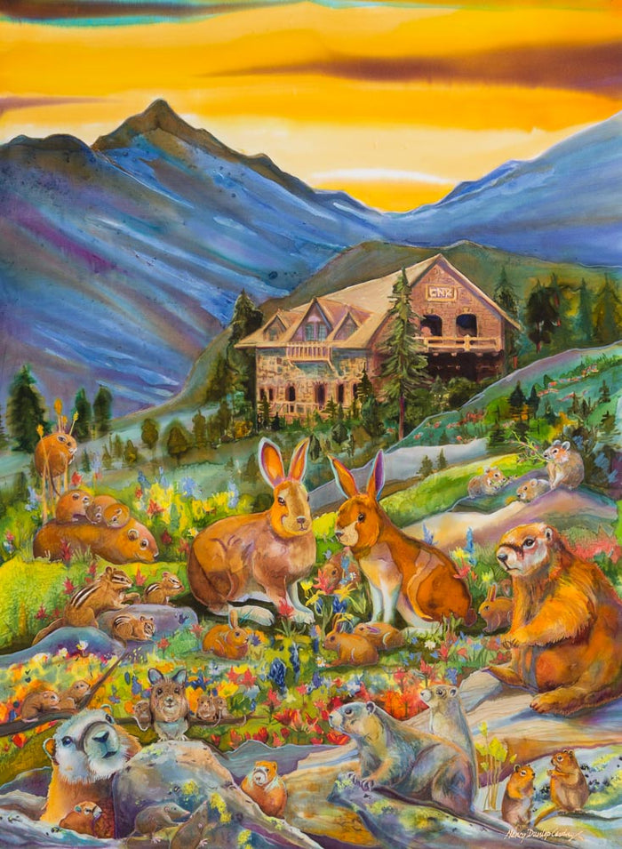 Forever Glacier: Small Mammals of the Alpine Meadows (Giclée)
